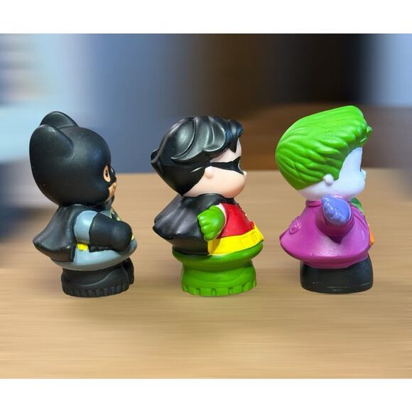 Fisher Price Little People Super Heroes Lot of 3- Batman Robin Joker #1 - Picture 4 of 5